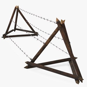 3D barbed wire obstacle model