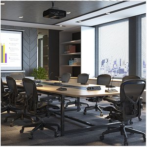 Detailed Meeting Room Interior