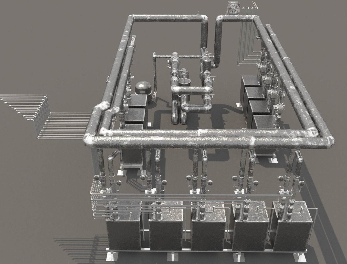 3D industrial boiler room model - TurboSquid 1545839