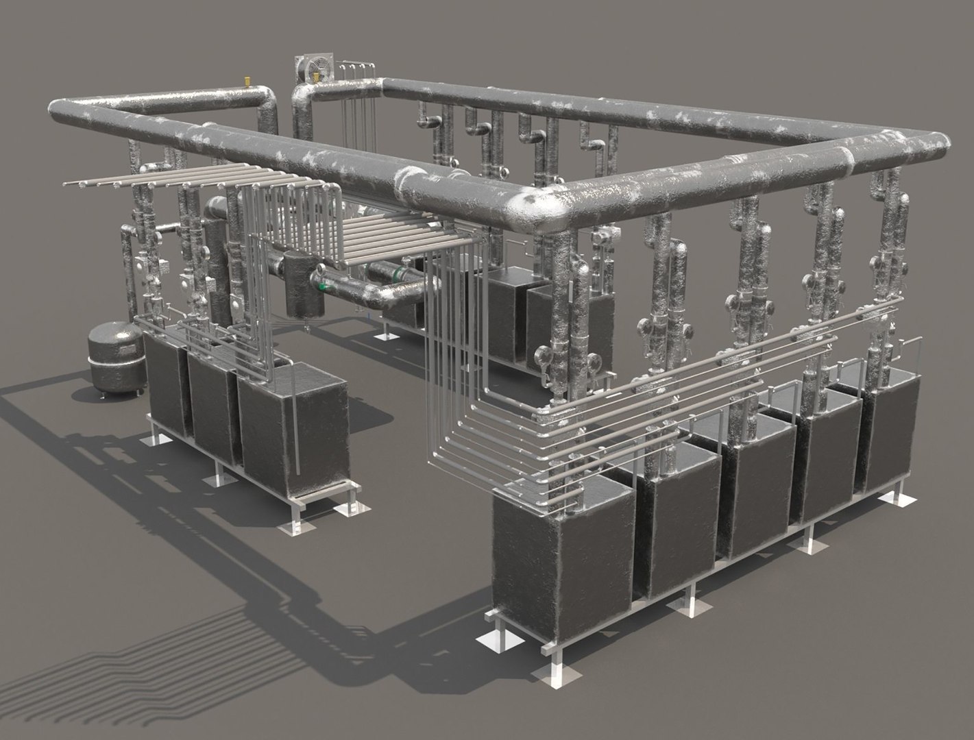 3D industrial boiler room model - TurboSquid 1545839