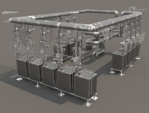 Industrial boiler room