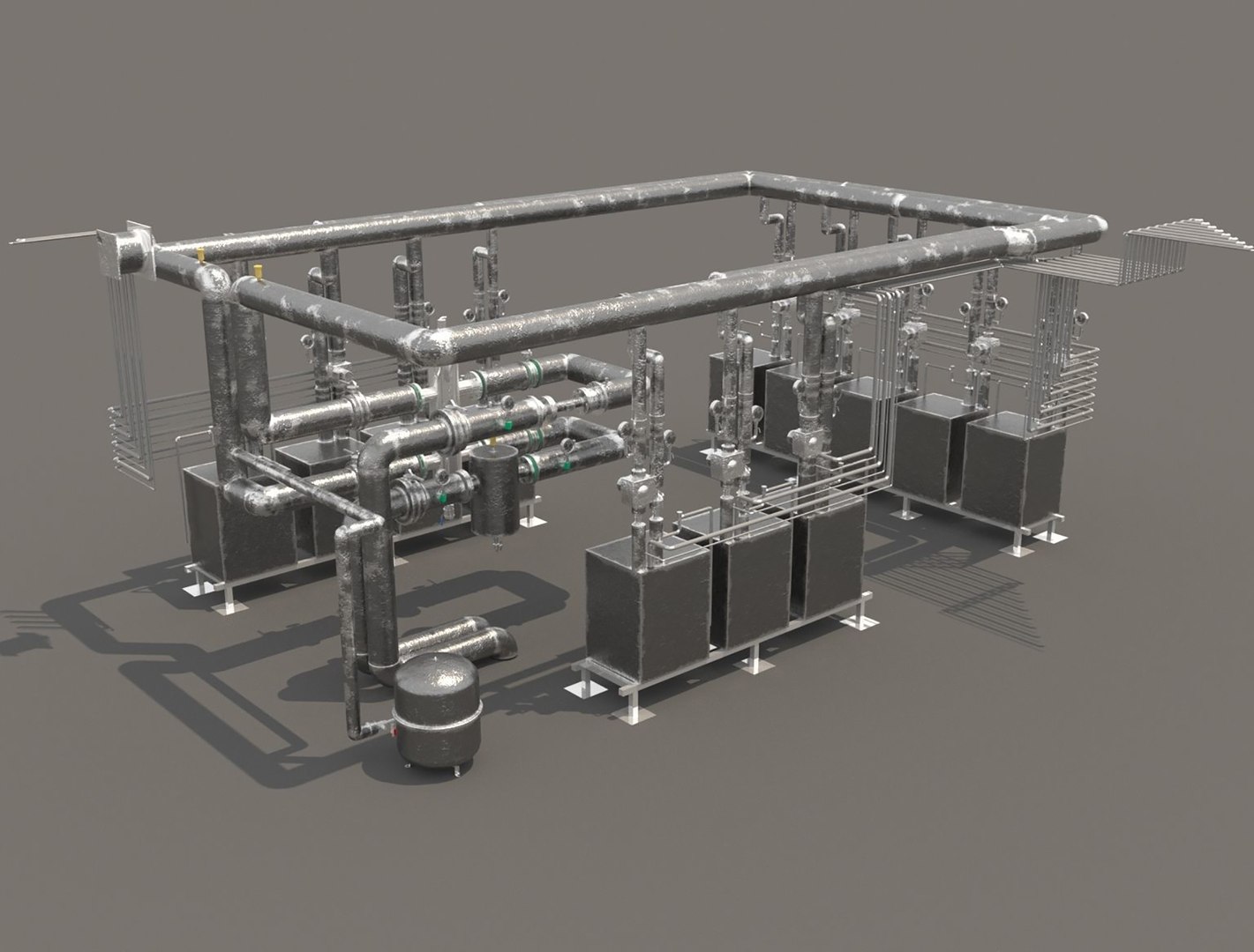 3D industrial boiler room model - TurboSquid 1545839
