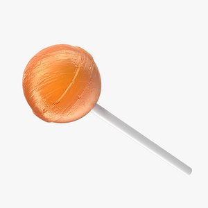 chupa chups lollipop orange 3D