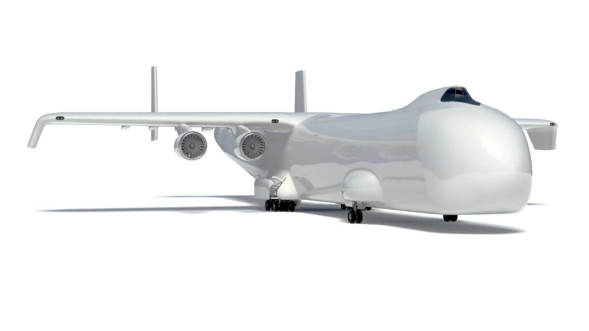Giant Cargo Plane Rigged 3D model preview