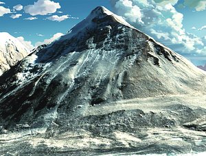 3D mountain landscape everest mount model