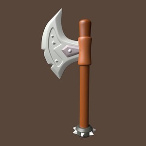 3D Low Poly Axe