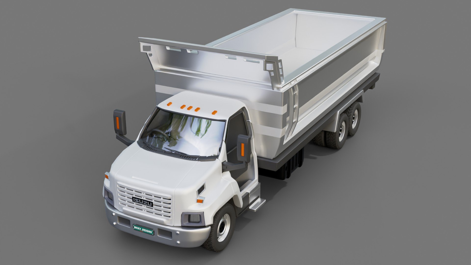 3D model Isuzu H-Series Dump Truck https://p.turbosquid.com/ts-thumb/sF/7HACbj/sq/isuzuhseriesdumptruckrenderpreview0019/jpg/1788879034/1920x1080/fit_q87/86c556a57f3af36c52384f6836367a97a678e6c1/isuzuhseriesdumptruckrenderpreview0019.jpg
