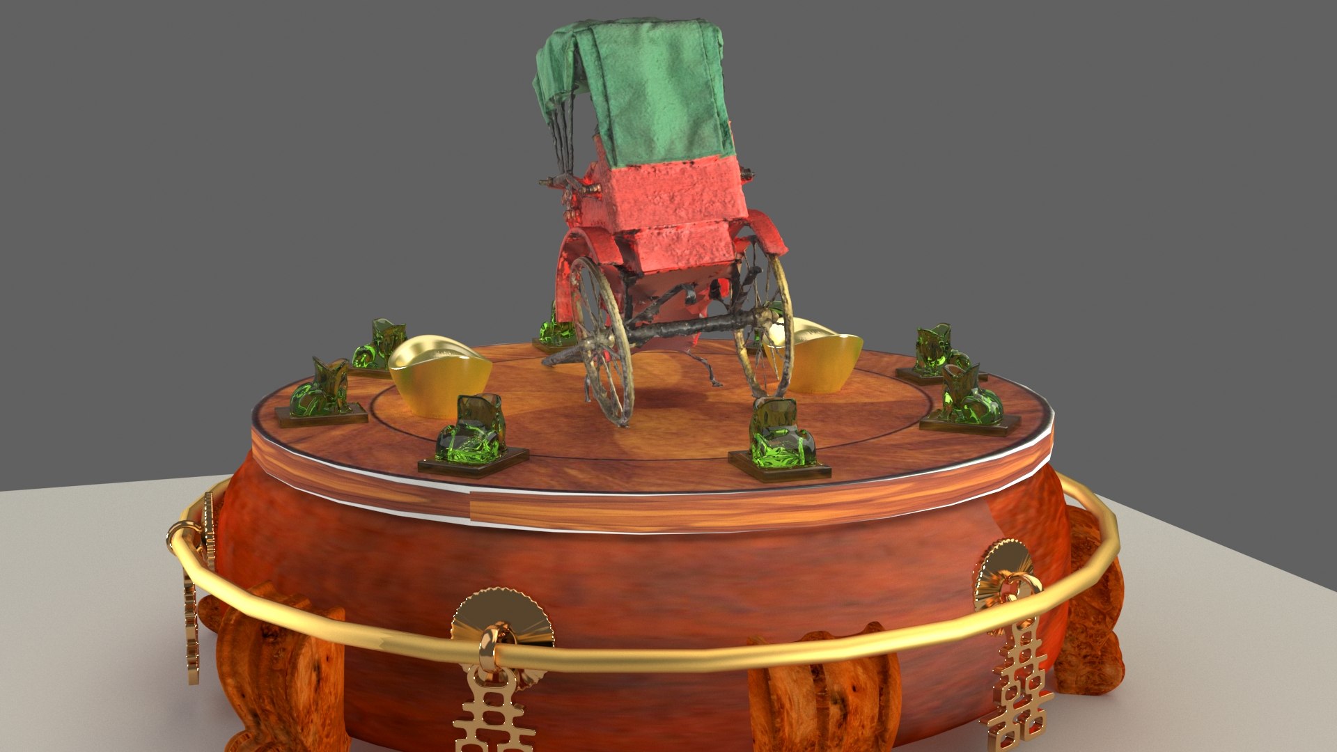 Chinese Rickshaw 3D Model - TurboSquid 1854420