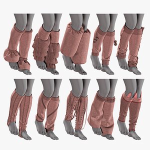10 female leg warmer 3D model
