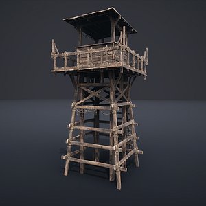 3D SCOUT WATCHTOWER TOWER FORT FORTRESS CASTLE WALLS AAA NEXTGEN