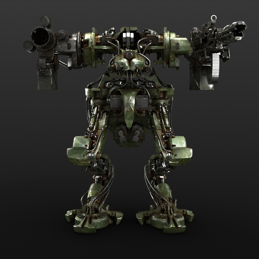 3d model mech soldier