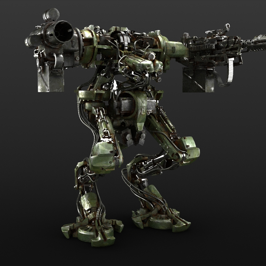 3d model mech soldier