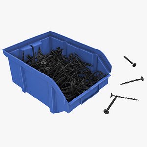 Plastic Storage Bin With Self-tapping Screws