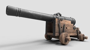 3D Cannon Vessel Medieval M1 model