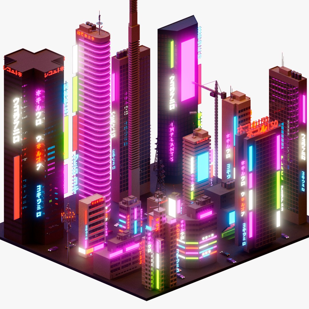 CyberCity2080 3D Model in Buildings 3DExport