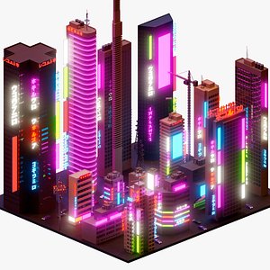 3D Cyberpunk City model