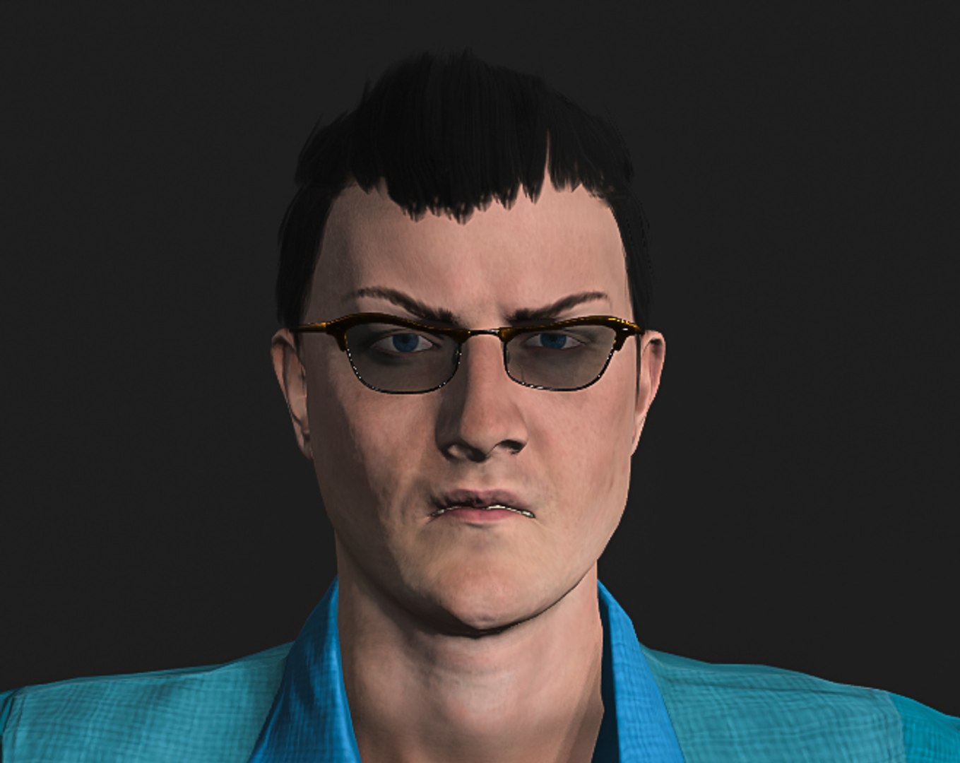 Angry man character 3D model - TurboSquid 1182410