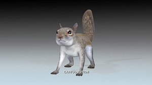 fox squirrels 3d model