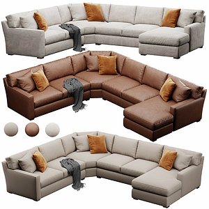Crate and Barrel Axis sofa 3D model