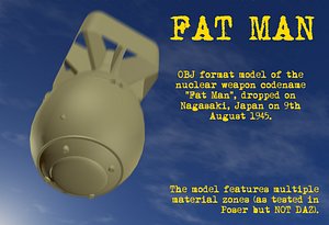 free obj model fat man atomic bomb