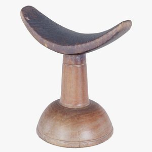 Headrest Africa Wood Furniture Prop 14 Remastered 3D