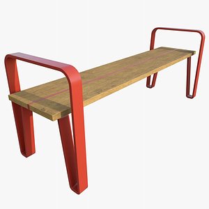 Bench 3 with PBR 4K 8K 3D