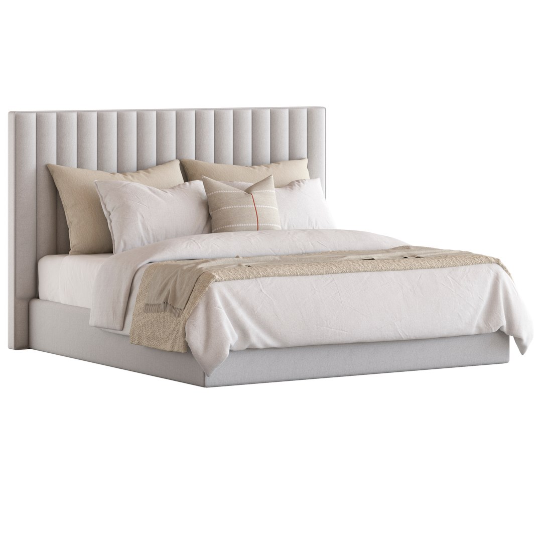 3D Globewest Kennedy Tufted Bed - TurboSquid 1896089