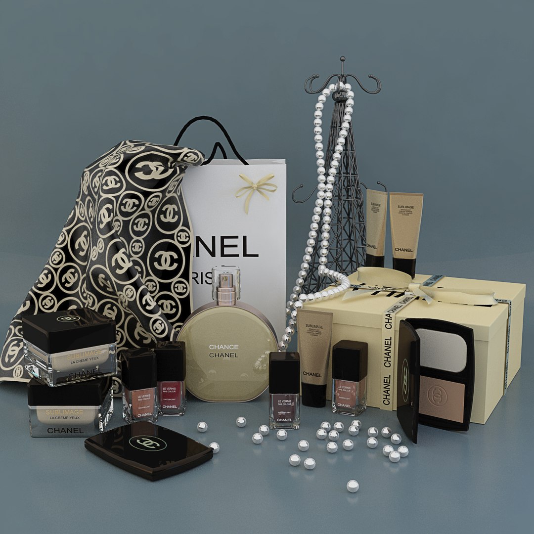 Decorative Set Chanel 3d Obj