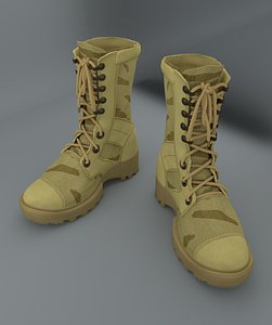 obj modelled military boots