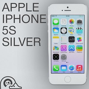 3d apple iphone 5s silver
