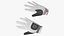 3D Asher Premium Golf Gloves White Lying model