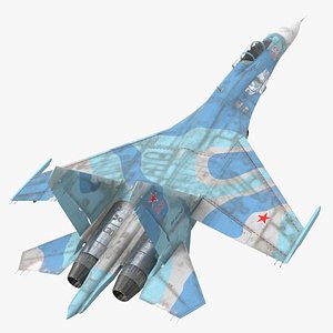 Russian Jet Fighter Sukhoi Su-27 Flanker Old model