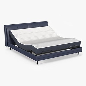 Smart Electric Bed Pro Xiaomi Blue Rigged 3D model