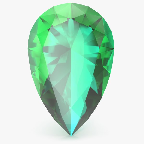 Pear Cut Emerald 3D model