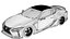 2017 Lexus LC 500 Rowen Body Kit 3D Model Japanese Luxury