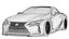 2017 Lexus LC 500 Rowen Body Kit 3D Model Japanese Luxury