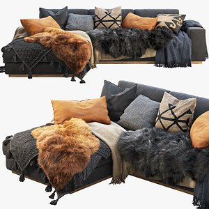 3D roveconcepts noah sectional sofa model