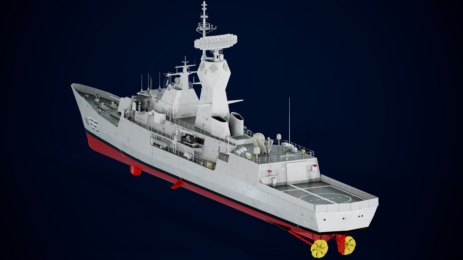 3D Anzac-Class Frigate - TurboSquid 1860384