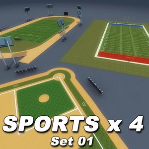 sporting soccer field athletics 3ds