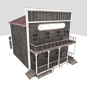3D western house games model