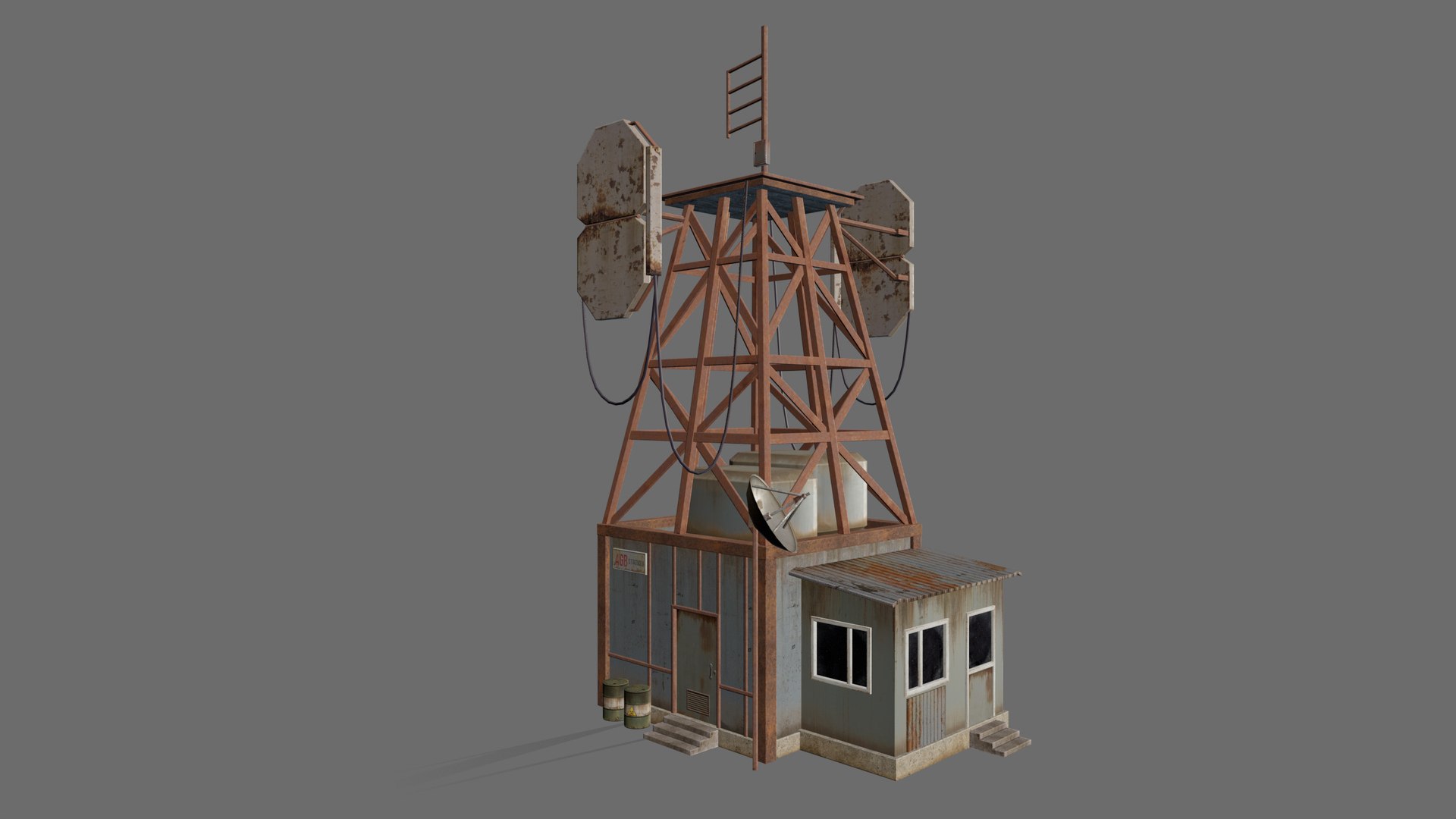 Post-Apocalyptic Communication Tower 3D https://p.turbosquid.com/ts-thumb/sG/8ibZna/M3/render_14/jpg/1791226743/1920x1080/fit_q87/0a534a2edda2965458a18716e0b6aff796d94104/render_14.jpg