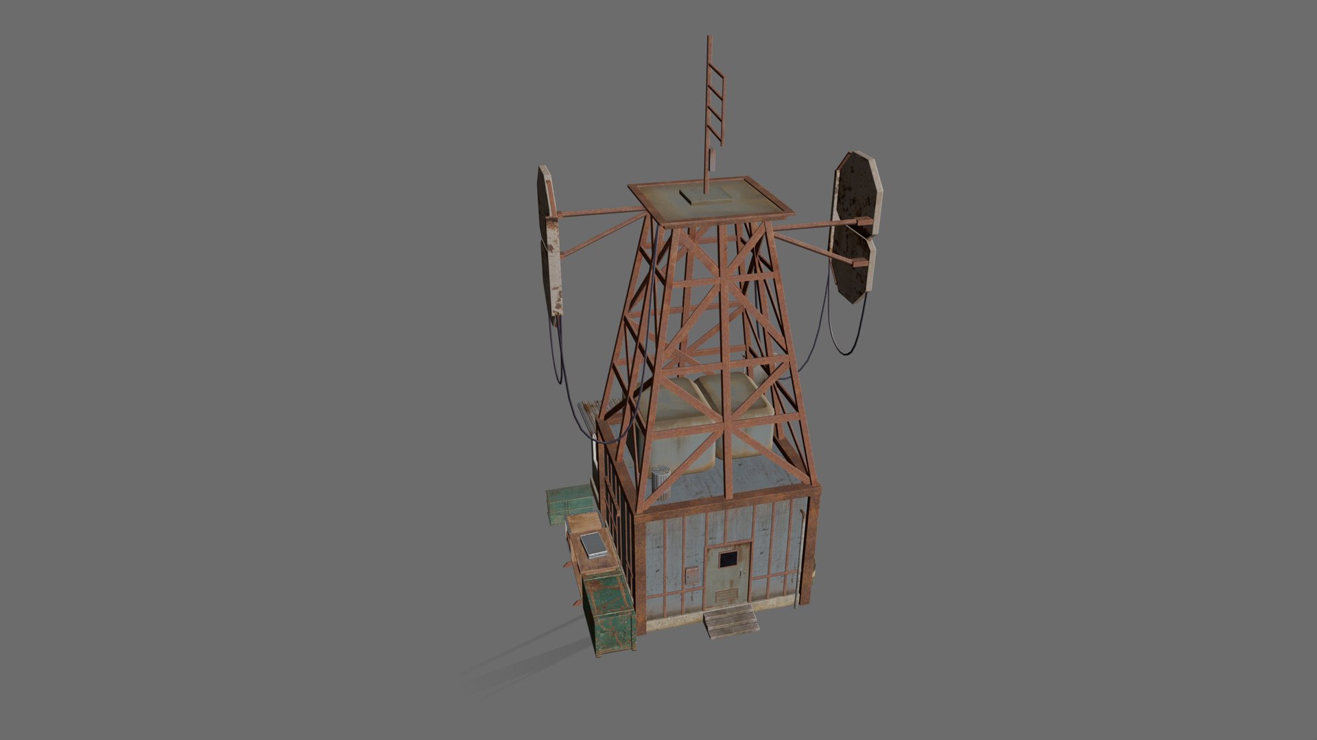 Post-Apocalyptic Communication Tower 3D https://p.turbosquid.com/ts-thumb/sG/8ibZna/Tb/render_09/jpg/1791226740/1920x1080/fit_q87/7f13790063bad2614da7303d8956606f40aff6e4/render_09.jpg