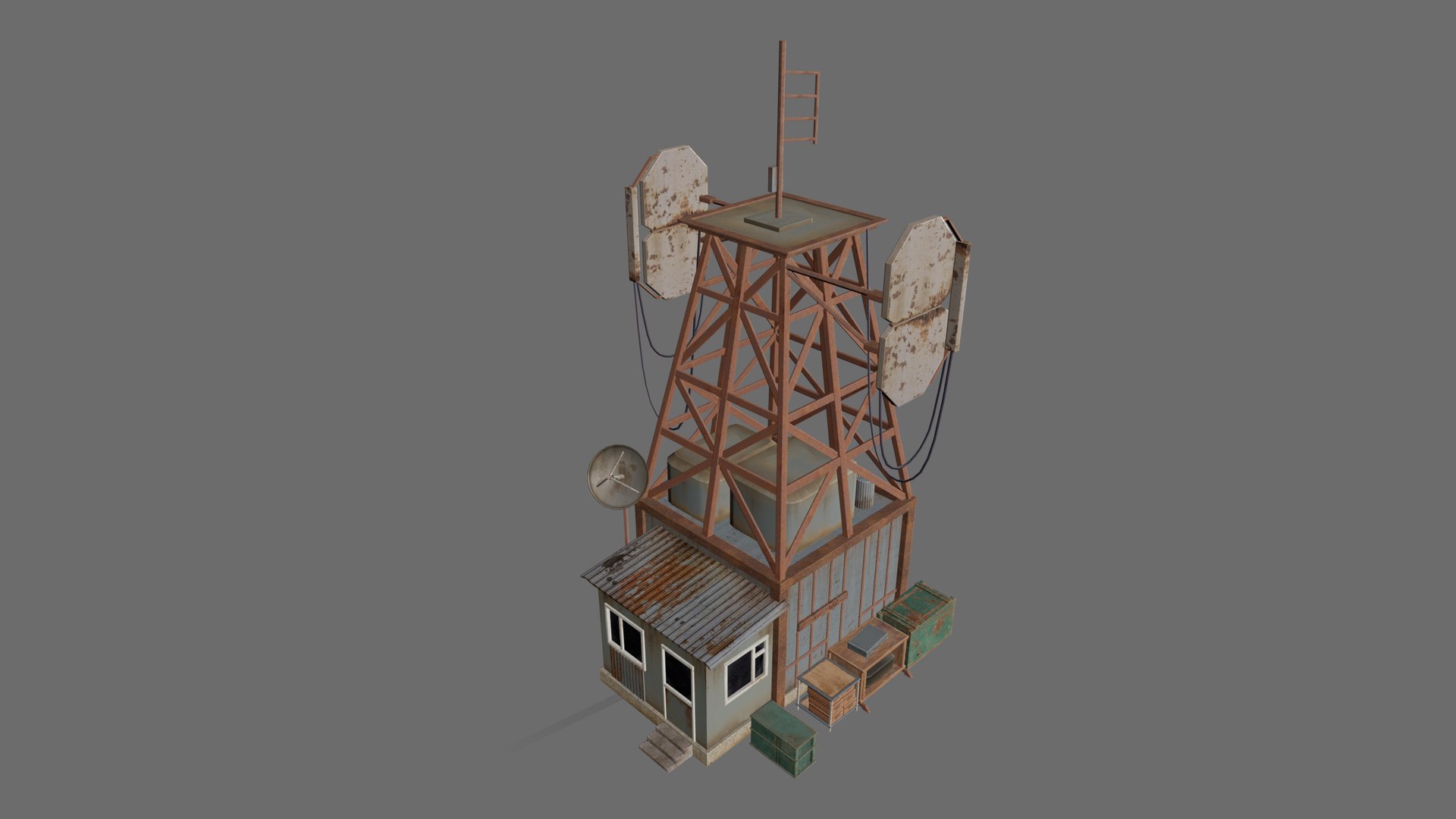 Post-Apocalyptic Communication Tower 3D https://p.turbosquid.com/ts-thumb/sG/8ibZna/hU/render_01/jpg/1791226733/1920x1080/fit_q87/cbb1a1b70cc4c9095a90d764749f5aa928f11b8b/render_01.jpg