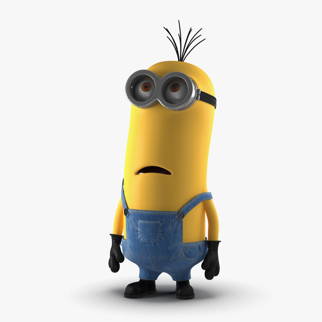 Tall Two Eyed Minion Pose 3 3D model preview