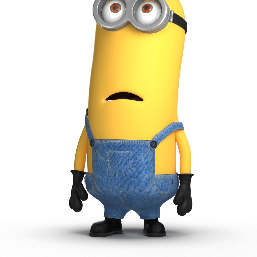 tall eyed minion pose 3d max