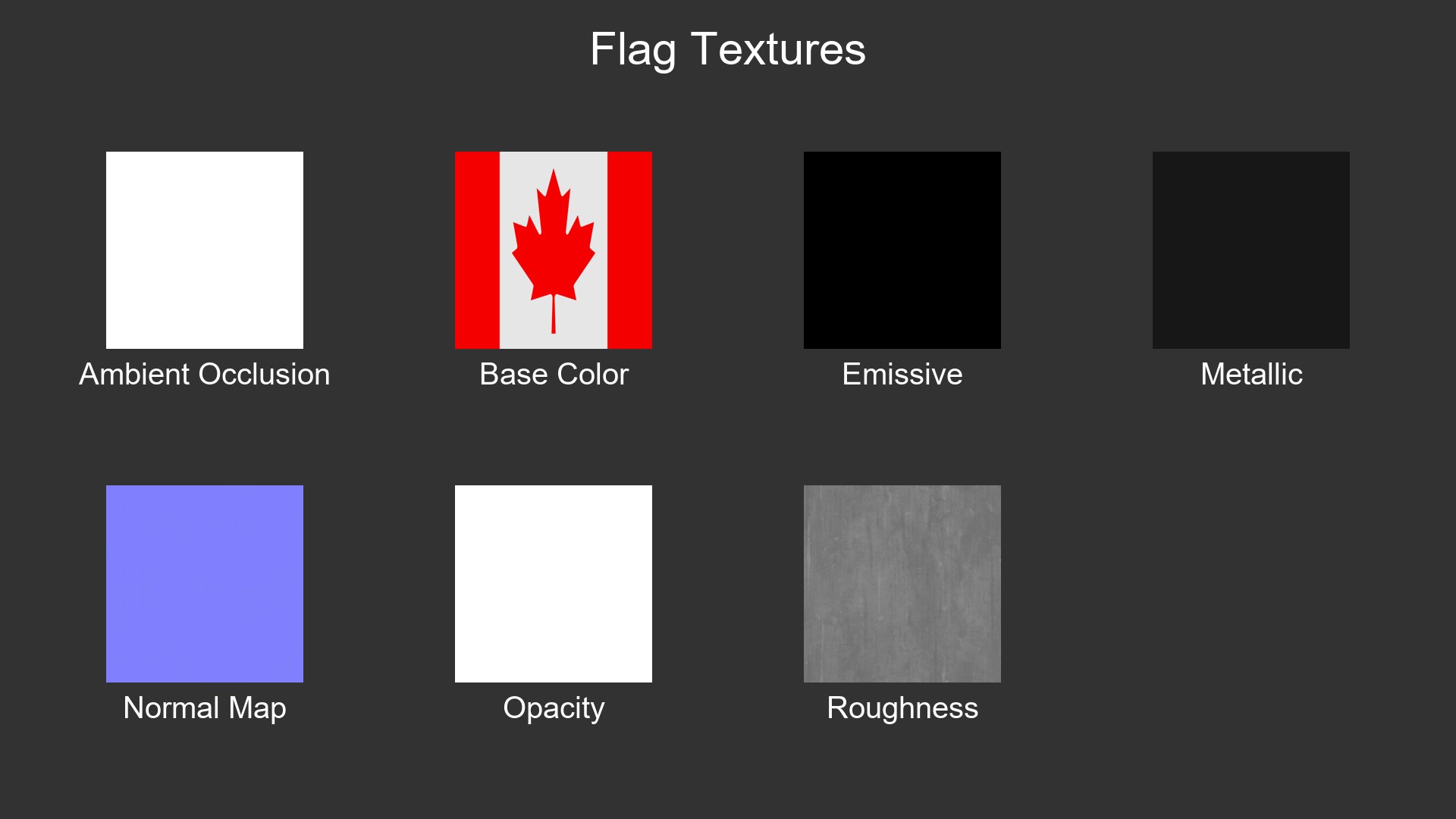 Canada Cloth Flag Wall Mount Animated 3D https://p.turbosquid.com/ts-thumb/sG/AVIqkY/71/flag_textures/png/1770714622/1920x1080/fit_q87/bd93b41ed32ef2394b00d0b5017cf49eee67ee4d/flag_textures.jpg