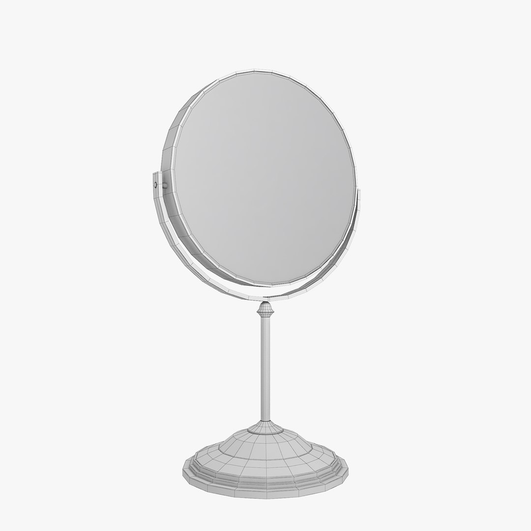 Tabletop Vanity Mirror 3D Model TurboSquid 1262771