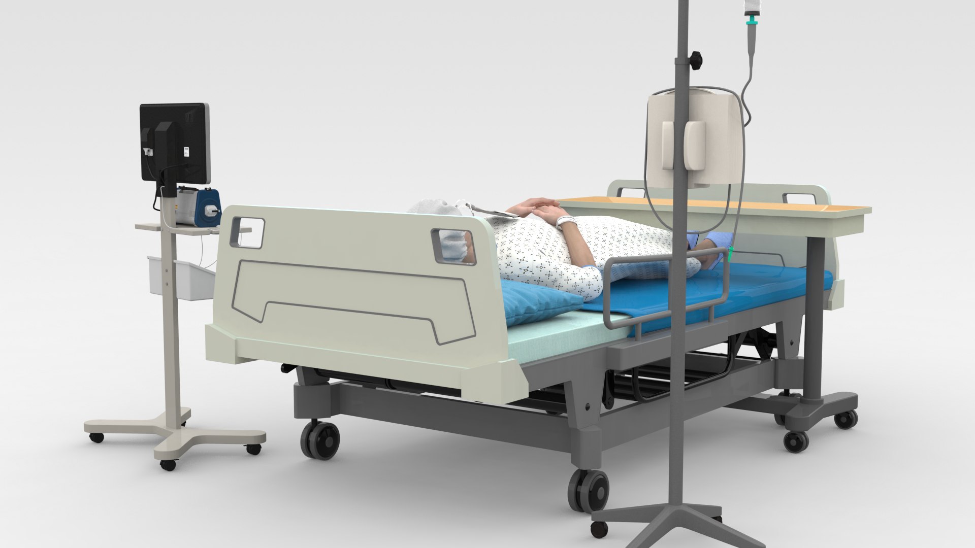 3D Patient in Bed - White Gown https://p.turbosquid.com/ts-thumb/sG/IUwPzr/As/005/png/1636468514/1920x1080/fit_q87/a8f3ae9d494ccc453b8f203f03fb7ef2b3b85919/005.jpg