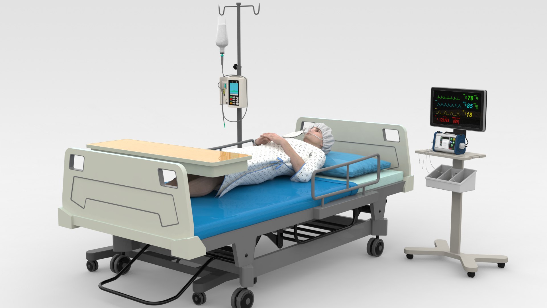 3D Patient in Bed - White Gown https://p.turbosquid.com/ts-thumb/sG/IUwPzr/MI/003/png/1636468515/1920x1080/fit_q87/332879771a6170b2f6737314dfa16a8709532939/003.jpg