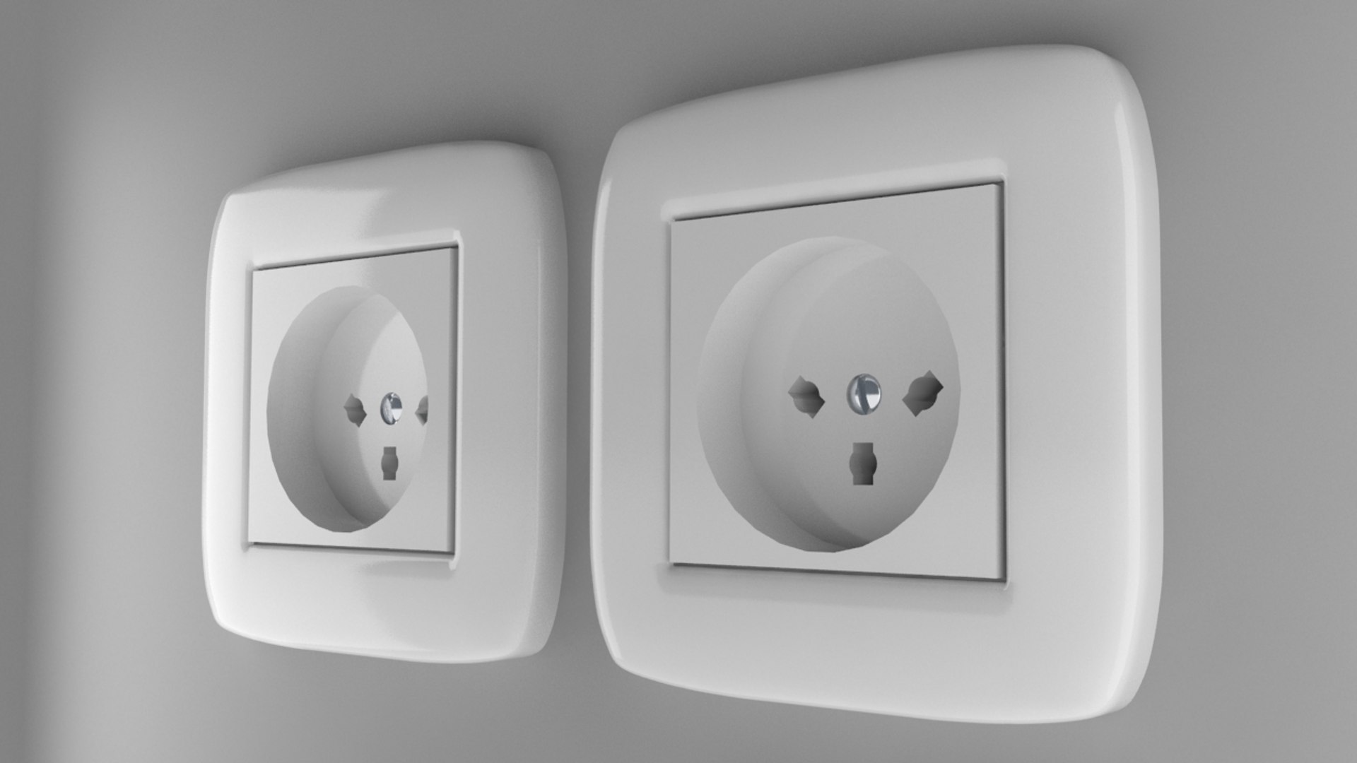 3d Power Socket Type H Model